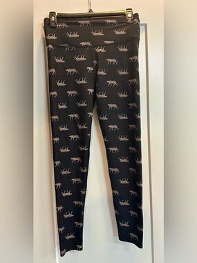 Women’s  Black Leopard-Print Leggings